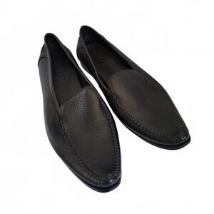 ECCO Women’s Soft Black Pebble Leather Pointed Loafer 